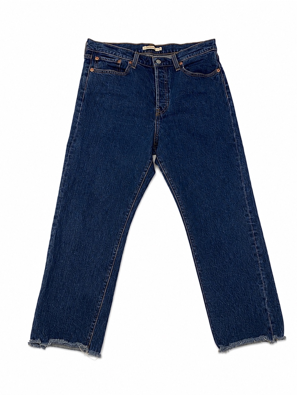 Levi's Women’s,Blue Denim Straight Leg,Long Jeans,with Buttons at Crotch.Size-31